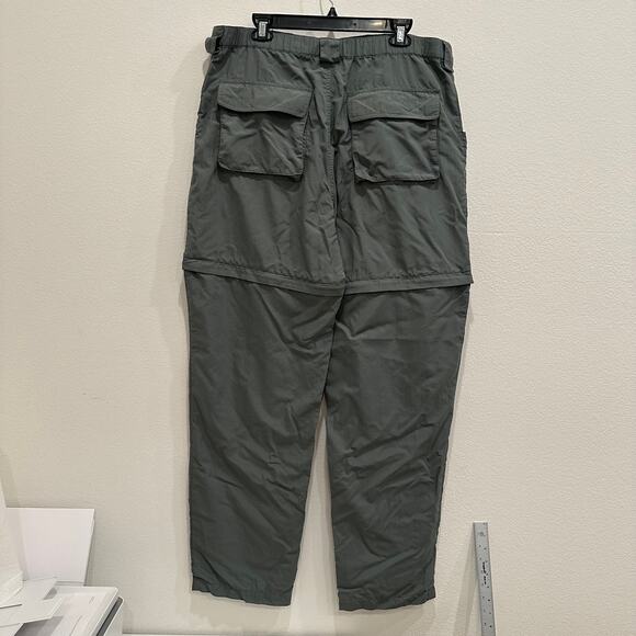 Cabela's Green Cargo Convertible Utility Hiking Fishing Outdoor Mens Pants Large - Picture 2 of 10